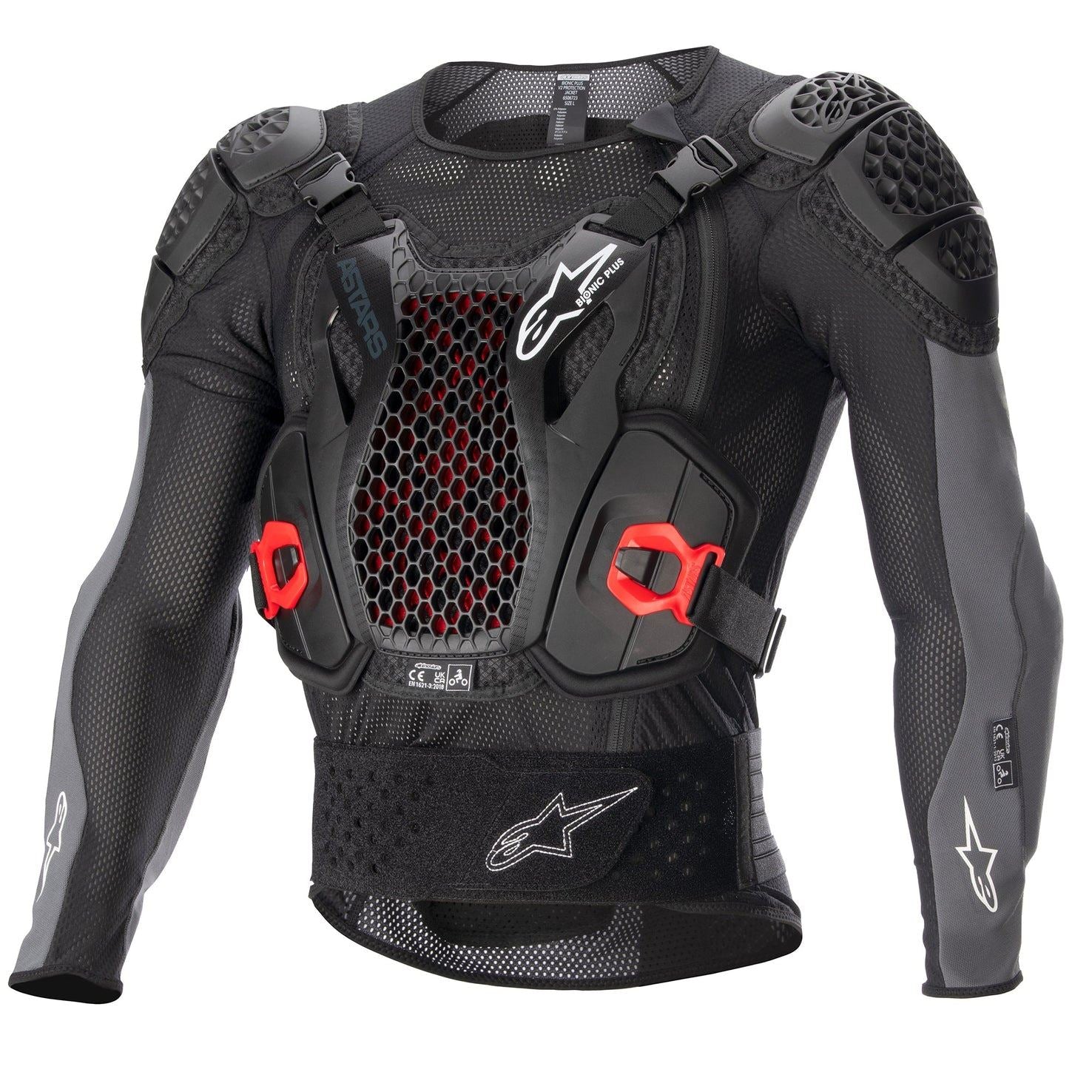 Alpinestars 2026 Bionic Plus V2 Protection Jacket Black Anthractive Red